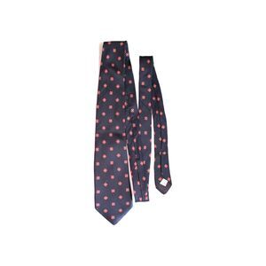 Norseman Silk Tie Navy Blue With Red 60" X 3"